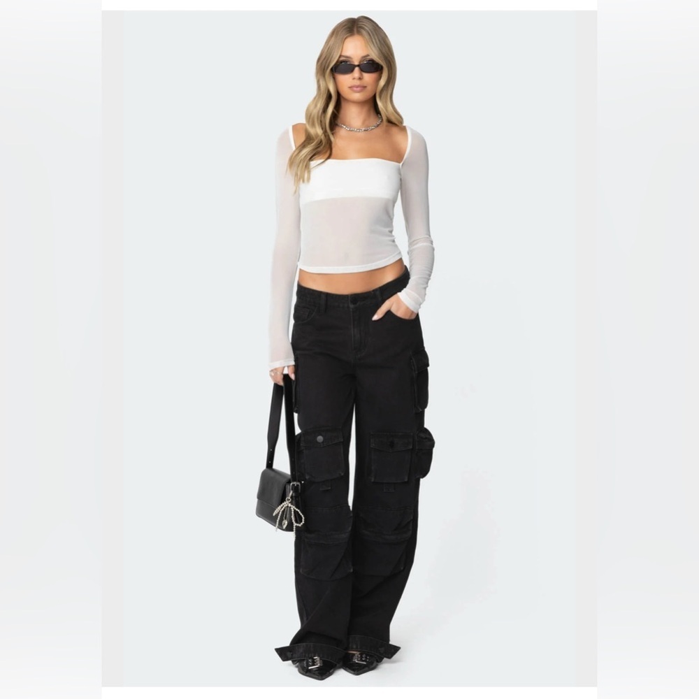 Edikted Oversized Boyfriend Cargo Jeans